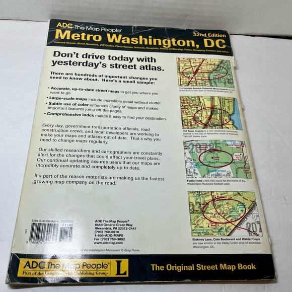 THE ORIGINAL STREET MAP BOOKS (VINTAGE) - WASHINGTON, DC/PRINCE GEORGE’S COUNTY - Picture 3 of 14